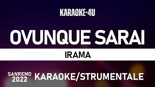 Ovunque sarai  Irama karaokestrumentaletestolyrics sanremo2022 [upl. by Liane217]