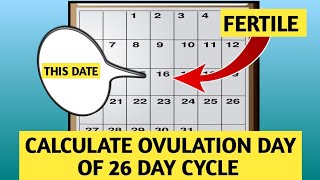 how to Calculate OVULATION DAYS for 26 Day Cycle [upl. by Merissa]