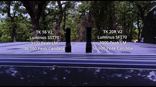 Fenix TK20R V2 Flashlight vs TK 16V2 [upl. by Drice401]