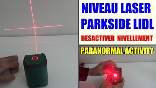 niveau laser lidl parkside pkll 7 a1 en croix desactiver le nivellement [upl. by Llerrej]