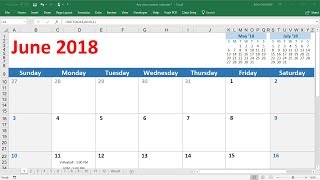 How To Create a Calendar In Excel 2016  VERY EASY [upl. by Dettmer926]