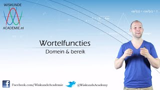 Domein en bereik van wortelfuncties vwo B  WiskundeAcademie [upl. by Yelekalb92]