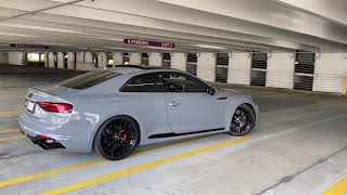 2019 Audi RS5 Coupe Lowered and Res Delete [upl. by Noyerb]