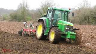 Ploughing with John Deere 6810 and more [upl. by Felicio]