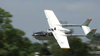 Cessna O2A Super Skymaster VHOTO Display Taree Airshow [upl. by Anavas]