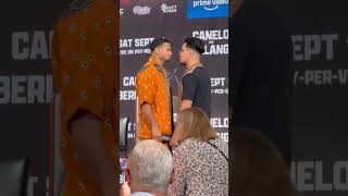 Rolando quotRollyquot Romero vs Manuel Jaimes faceoff at the CaneloBerlanga LA press conference 🥊 [upl. by Nahta]