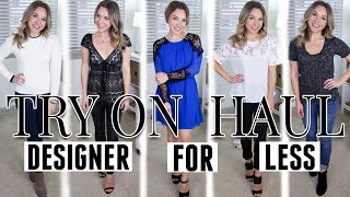 FALL TRY ON HAUL  Shop Designer On A Budget [upl. by Okimuy]