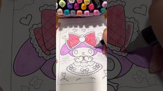 Sanriosanrio satisfying satisfyingcoloring mymelody relaxing [upl. by Arym]