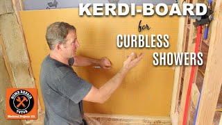 KERDIBOARD Installation Schluter Curbless Shower Part 2 [upl. by Shana]