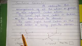 Fischer Sawhorse and Newman projection [upl. by Accemahs]