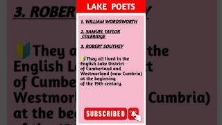 Lake poets in english literature  oavstgtenglish  emrstgtenglishenglishliterature [upl. by Niwrud]