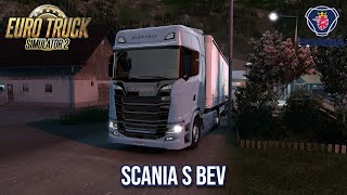 Euro Truck Simulator 2  Driving Scania S BEV [upl. by Ardnassela459]