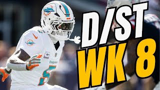 3 MUSTSTART Defenses  Top DST Streaming Options for Fantasy Football Week 8 [upl. by Gschu]