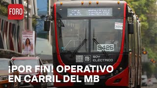 Operativo contra invasión al carril exclusivo del Metrobús CDMX  Estrictamente Personal [upl. by Shannen621]