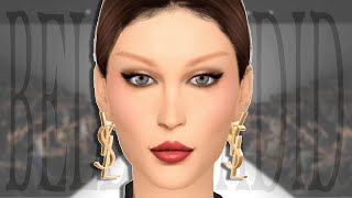 Bella Hadid  Sims 4 CAS  CC Folder amp Sims Download [upl. by Bowman]