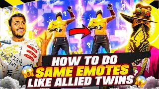 How Allied Twins show their emotes at same time ft AssassinsARMY Free Fire Max [upl. by Javed]