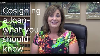 Cosigning a loan what you should know [upl. by Zumwalt]