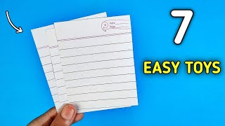 7 Easy Paper Crafts  Notebook Paper [upl. by Hinman]