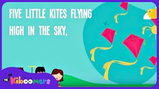 Five Little Kites Lyric Video The Kiboomers Preschool Songs amp Nursery Rhymes [upl. by Ytram]