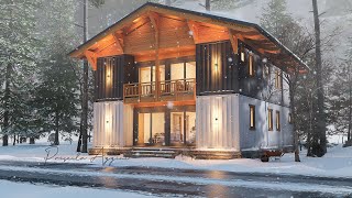 Shipping Container House  Le Chalet  Happy Holidays [upl. by Ehtnax]