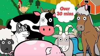 Farm Animals For Toddlers  Learn Counting and Colours [upl. by Lawtun]