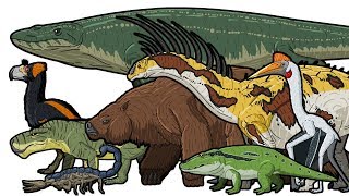 PREHISTORIC LIFE  Animated Size Comparison [upl. by Htiduj432]