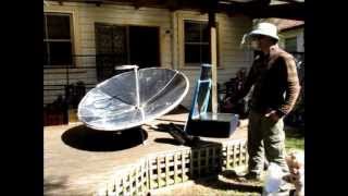 A solar powered BBQ  Dave and his solar thermal cooking toys [upl. by Dorsey]