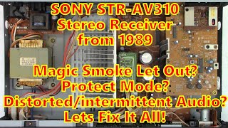 Sony STRAV310 Stereo Receiver from 1989 with Multiple Issues Lets Fix Them All [upl. by Mckenzie]