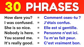 30 Phrases Très Utiles en Anglais ✪ 30 Very Useful Phrases in English ✔ [upl. by Anertal232]