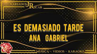 Ana Gabriel Es Demasiado Tarde Karaoke [upl. by Airtemed]