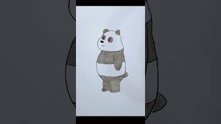 Lets draw a Panda bear 🐼shorts ytshorts art trending [upl. by Maillil]