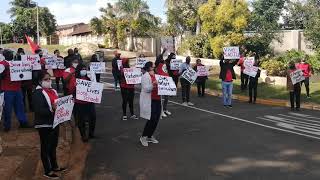 WATCH Grantham Park Primary School SADTU members picket [upl. by Repmek525]