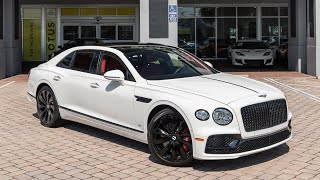 2022 Bentley Flying Spur in White over Red Interior [upl. by Neit855]