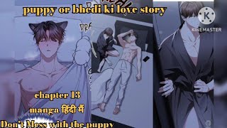 Cute puppy Aur bhedi Ke Love Story  chapter 13 BL Manga explaynation Hindi boys love manhwa 😍 [upl. by Etnoel32]