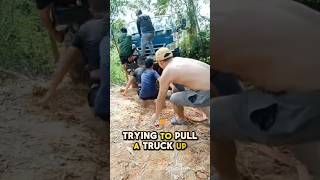 Strongmen vs Truck on a Steep Hill  shorts shortvideo shortfeed shortfeeds [upl. by Lawley482]