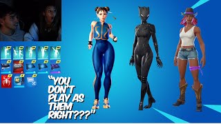 Girlfriend Reacts To My Fortnite Skins [upl. by Laban]