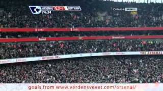 Arsenal vs Spurs 21 Bendtner scoremkv [upl. by Derfnam]