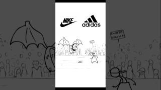 Nike vs Adidas🔥funny nike adidas memes shorts viralvideo [upl. by Seidnac848]