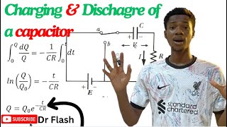 Charging and discharging of a capacitor CR circuit capacitors electriccurrentanditseffect [upl. by Lisab]