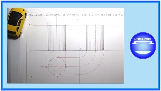 PROIEZIONI ORTOGONALI DI UN CILINDRO RETTO POGGIATO CON UNA DELLE BASI SUL PO  613 [upl. by Aleel]