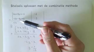 Stelsels oplossen met de combinatiemethode [upl. by Novets999]