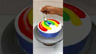 Cake Making New colourful Multi Colour Cake Design cake video shorts trending viralvideo food [upl. by Filia]