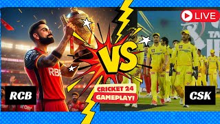 LIVE RCB VS CSK T10 MATCH cricket 24 IPL AUCTION IN C24 live cricket viral [upl. by Uol]