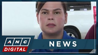 WATCH VP Sara Duterte on status of hospitalized staff govt response to her kill threat  ANC [upl. by Eybba]