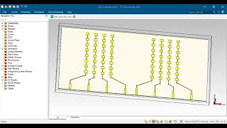 rotman lens fed series fed antenna array mimo in cst [upl. by Costanza]