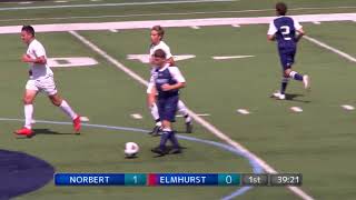 20180902 Elmhurst College Mens Soccer vs Norbery [upl. by Ariamo635]