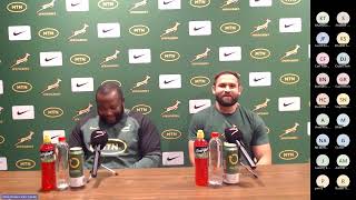 SPRINGBOKS  Ox Nche amp Cobus Reinach ahead of Australia match [upl. by Eenimod]