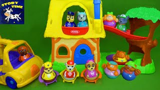 Paw Patrol Weebles Toys Nursery Rhymes 3 Bears Goldilocks Peppa Pig Toy Episode Video for Kids [upl. by Lange]