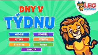 CZ  DNY V TÝDNU  Učíme se dny v týdnu  Pondělí až Neděle [upl. by Ignatia]