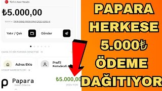 PAPARA BEDAVA 5000₺ ÖDEME DESTEĞİ DAĞITIYOR  internetten para kazanma  para kazanma [upl. by Josi199]